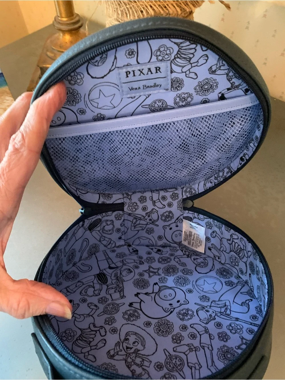 DISNEY PIXAR, Vera Bradley NEW WITH BLACK HANG TAG, Cosmetic Case.